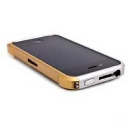 Бампер Vapor 4 Серебро с золотом Silver-Gold для Iphone 4-4s