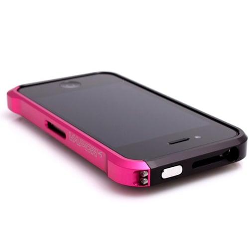 Бампер Vapor 4 Черный с розовым Black-Pink для Iphone 4-4s