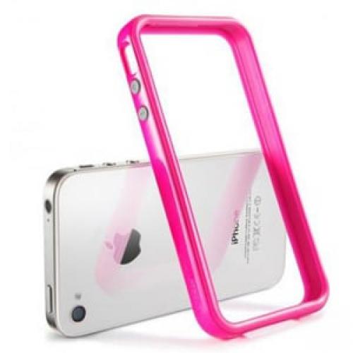 Бампер для iPhone 4 и 4S SGP Neo Hybrid 2S Pastel Series, цвет Ярко розовый