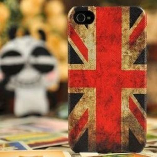 Чехол Пластик Ретро стиль Флаг Great Britain для IPhone 4-4s