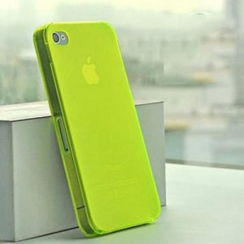 Чехол Ультратонкий 0.3мм мягкий пластик Зеленый для IPhone 4-4s