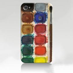 Чехол ультратонкий пластиковый эксклюзив Краски для IPhone 4/4s