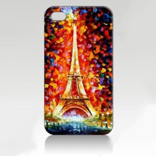 Чехол ультратонкий пластиковый эксклюзив Праздничный Париж для IPhone 4-4s