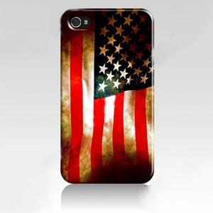 Чехол ультратонкий пластиковый эксклюзив Флаг USA Retro для IPhone 4/4s