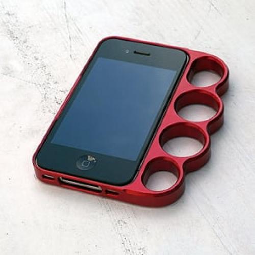Чехол пластиковый Кастет Красный для IPhone 4-4s
