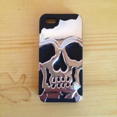 Защитный чехол Череп Skull Head Серебро для iPhone 4&4s