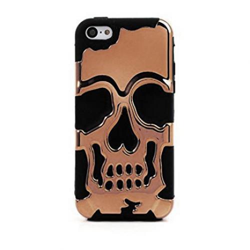 Защитный чехол Череп Skull Head Коричневый для iPhone 4&4s
