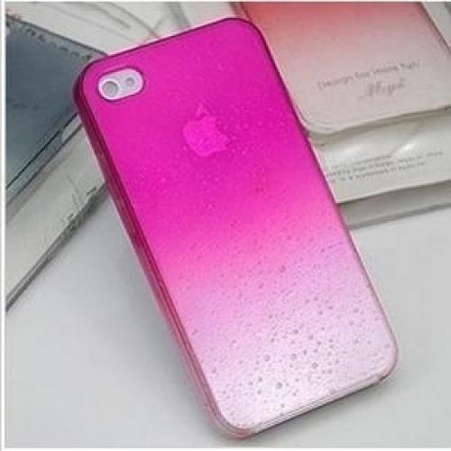 Пластиковый чехол Raindrop Hot Pink Капли Дождя Ярко Розовый для IPhone 4-4s