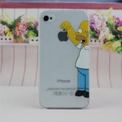 Пластиковый чехол Гомер держит яблоко для IPhone 4/4s