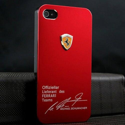 Пластиковый чехол с логотипом Ferrari Красный для IPhone 4-4s