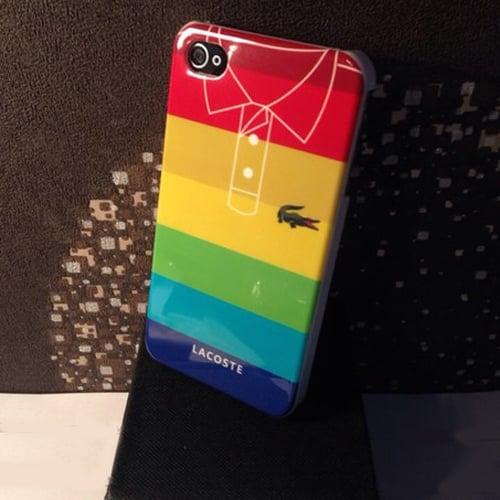 Пластиковый чехол Lacoste Multicolor для IPhone 4-4s