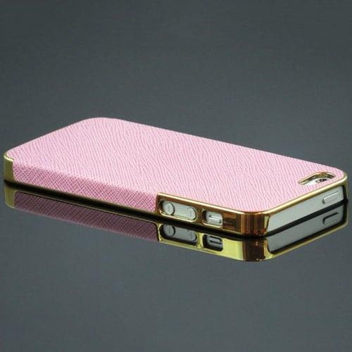 Пластиковый чехол Luxury style Gold Розовый на iPhone 4-4s