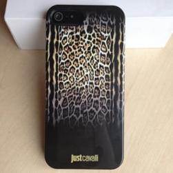 Силиконовый чехол Justcavalli Leopard Черно Коричневый Леопард для IPhone 4/4s