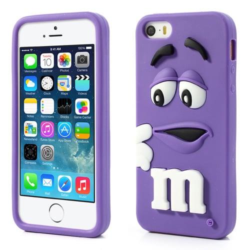 Силиконовый чехол M&M’s (эм-энд-эмс) Фиолетовый на iPhone 4-4S