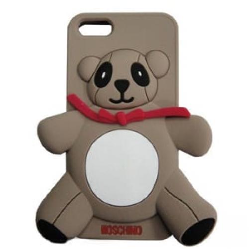 Силиконовый чехол Moschino Agostino Panda коричневый для iPhone 4-4s