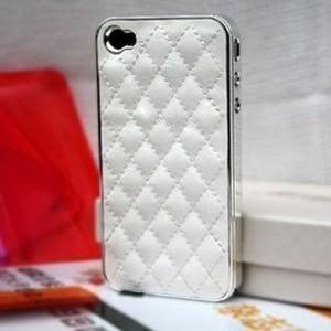 Чехол Люксори Luxury Белый с серебром для IPhone 4/4s
