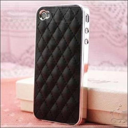 Чехол Люксори Luxury Черный с серебром для IPhone 4-4s