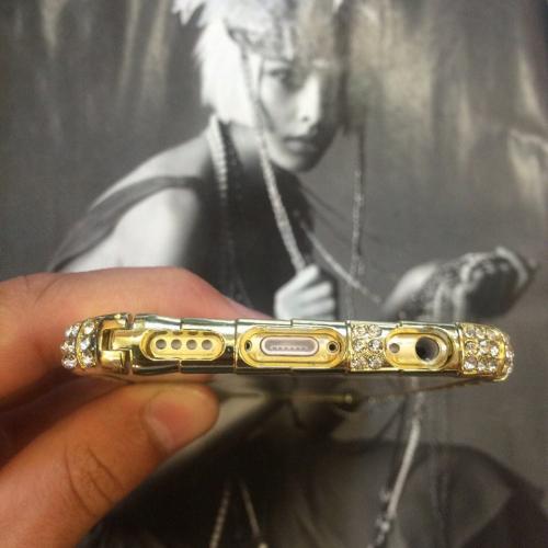 Золотой металлический бампер с камнями Fashion Snake для IPhone 6