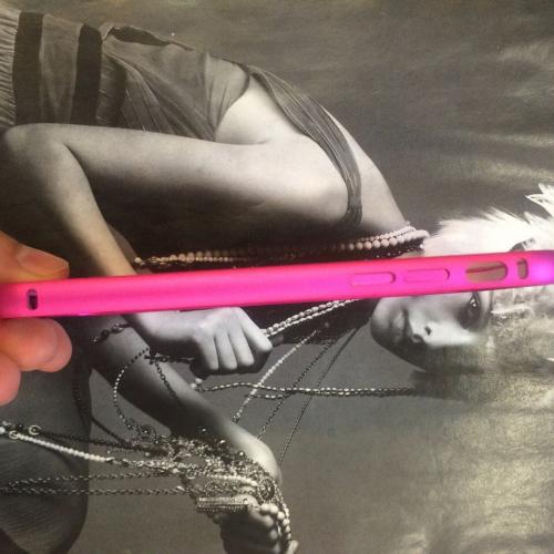 Металлический бампер 0.7мм с пластиковой крышкой Розовый для IPhone 6