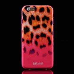 Силиконовый чехол Justcavalli Macro Leopard Леопард Розовый для IPhone 6