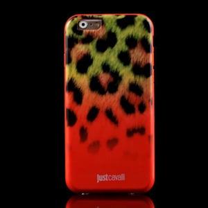 Силиконовый чехол Justcavalli Macro Leopard Леопард Красный для IPhone 6