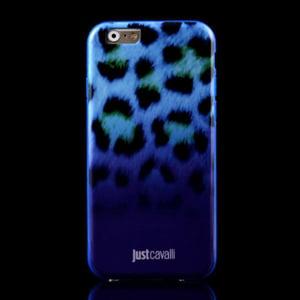 Силиконовый чехол Justcavalli Macro Leopard Леопард Синий для IPhone 6
