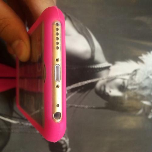 Силиконовый чехол-зайчик Rabito с ушками Розовый для iPhone 6