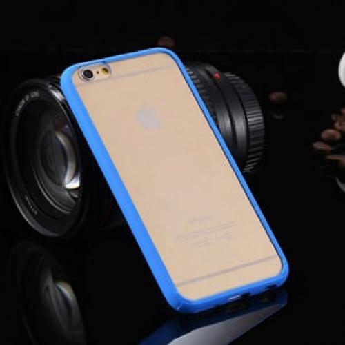 Чехол накладка lims Голубой с прозрачным для IPhone 6