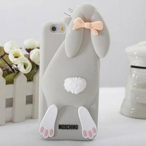 Силиконовый чехол Moschino Violetta Rabbit Серый для iPhone 6