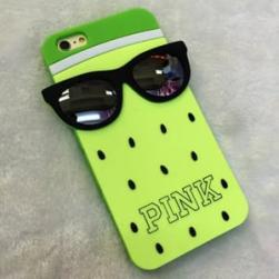 Силиконовый чехол Pink Glasses Watermelon Желтый для IPhone 6/6s