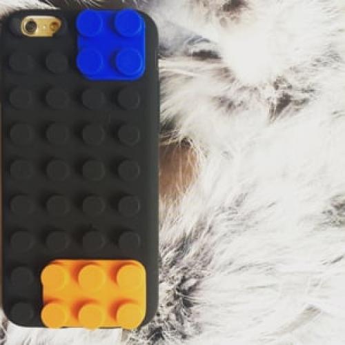 Силиконовый чехол Lego Черный для IPhone 6-6s