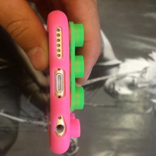 Силиконовый чехол Lego Светло розовый для IPhone 6-6s