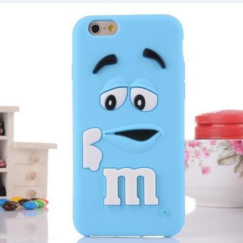 Силиконовый чехол M&M’s (эм-энд-эмс) Голубой для IPhone 6-6s