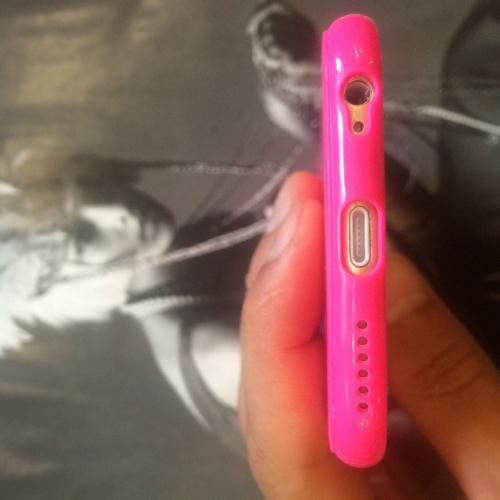 Силиконовый чехол Candy Color розовый для iPhone 6-6s