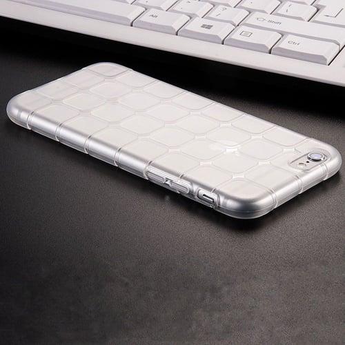 Силиконовый чехол Yihailu квадратики ударостойкий Прозрачный для iPhone 6-6s