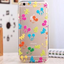 Силиконовый чехол Catoon Rainbow colors Mickey для iPhone 6/6s