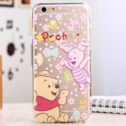 Силиконовый чехол Catoon Pooh and Piglet для iPhone 6/6s
