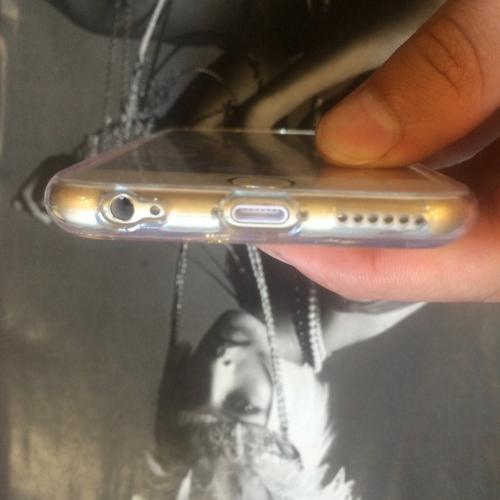 Силиконовый чехол с блестками Серебро для iPhone 6-6s