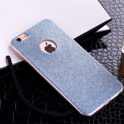 Cиликоновый чехол Блестки Голубые для iPhone 6&6s