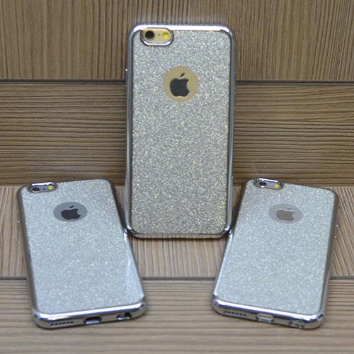 Силиконовый чехол Crystal Glitter Серебро для iPhone 6&6s