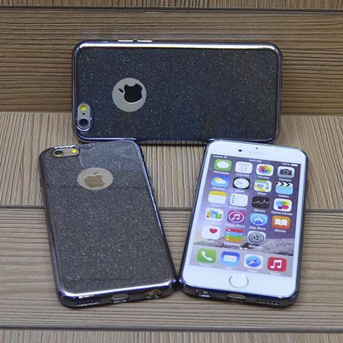 Силиконовый чехол Crystal Glitter Черный для iPhone 6&6s