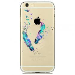 Силиконовый чехол Watercolor Art Colored Feathers для iPhone 6&6s