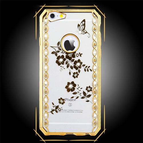 Силиконовый чехол со стразами Spring Gold Золотой для iPhone 6&6s