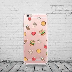 Cиликоновый чехол Cute Fastfood для iPhone 6&6s