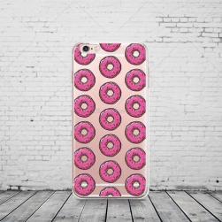 Cиликоновый чехол Pink Donats для iPhone 6&6s