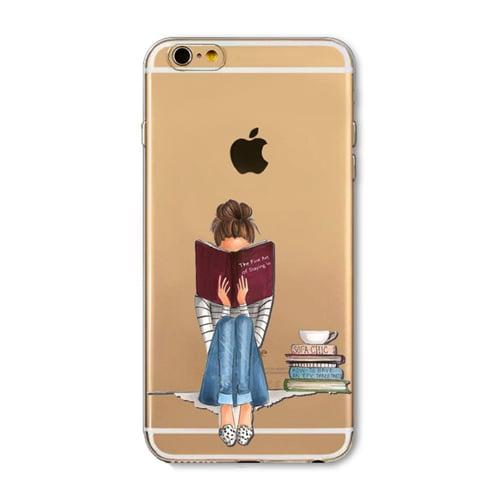 Силиконовый чехол Reading Girl для iPhone 6&6s