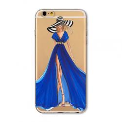 Силиконовый чехол Girl in a Blue Dress для iPhone 6&6s