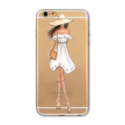 Силиконовый чехол Girl in White Dress для iPhone 6&6s