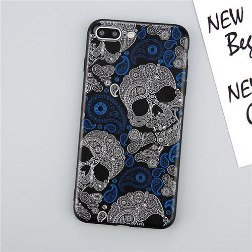 Силиконовый чехол рельефный Lovebay Skull Черепа для IPhone 6&6s