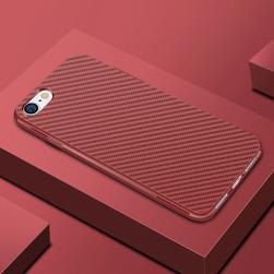 Силиконовый чехол Luxury Carbon Fiber под Карбон Красный для IPhone 6&6s